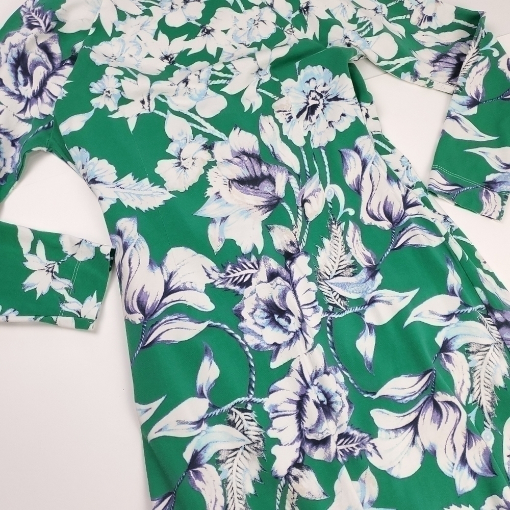 Soft Surroundings Green Floral Rouge Wrap Dress size Xs - Picture 13 of 13